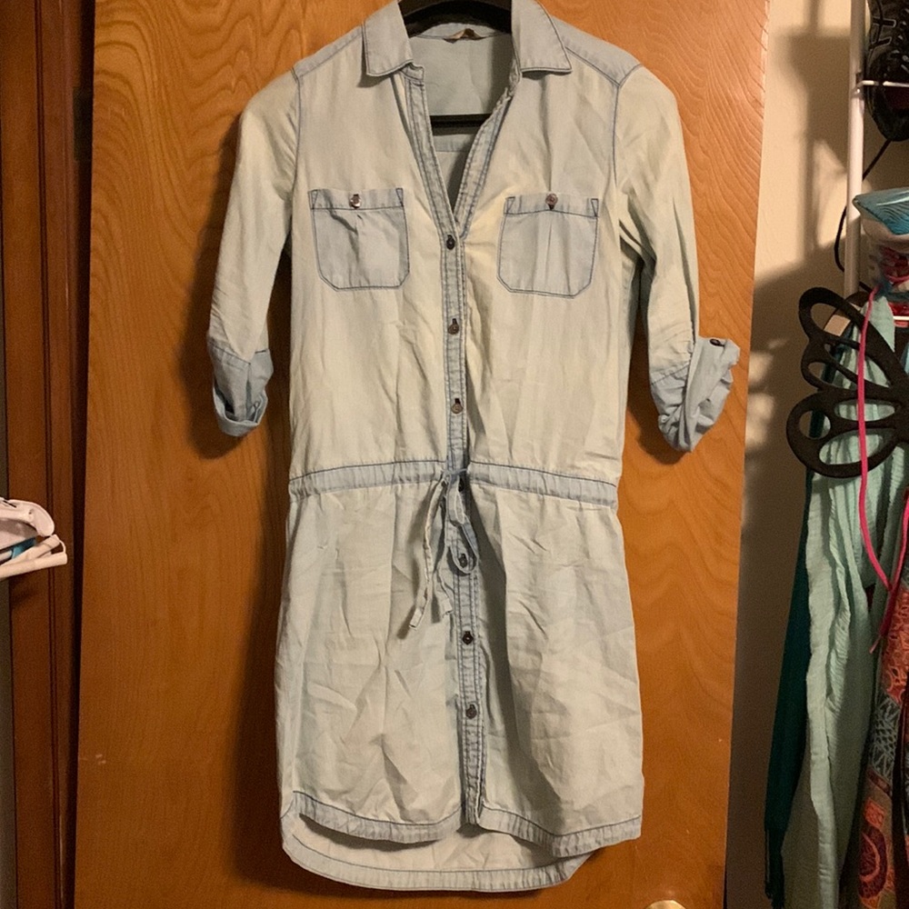 Denim chambray dress